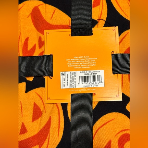 HYDE AND EEK WOMENS 2 piece Family SLEEP Set size L, orange/black - Picture 3 of 4